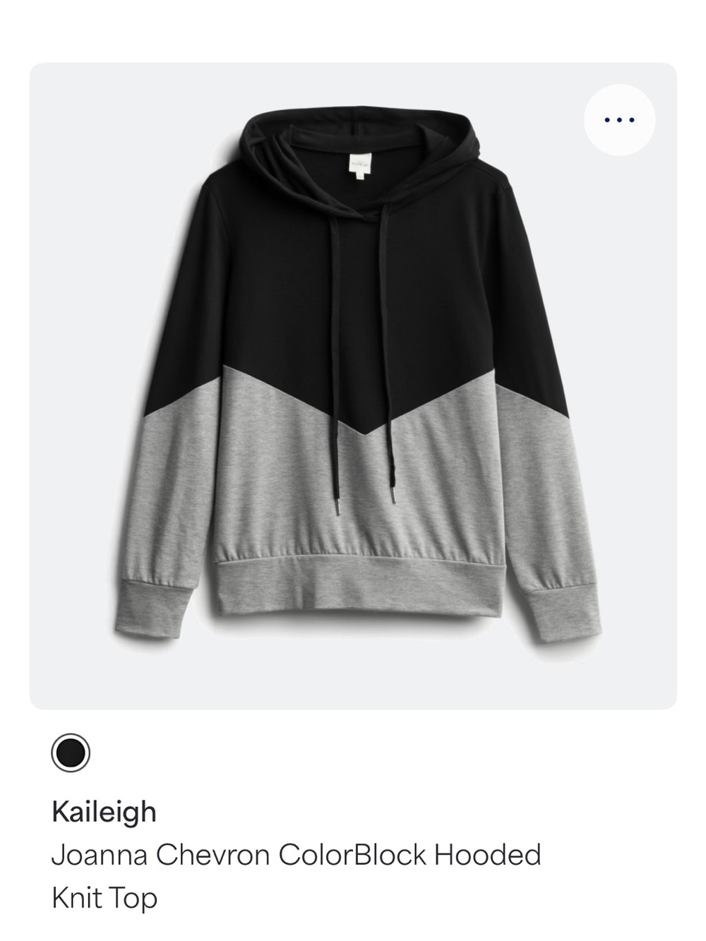 Kaileigh Chevron Colorblock Hooded Knit Top